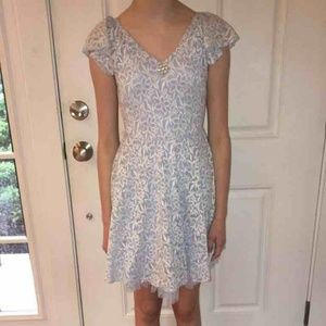 Floralish Laceish Blue Dress NEVER WORN!!